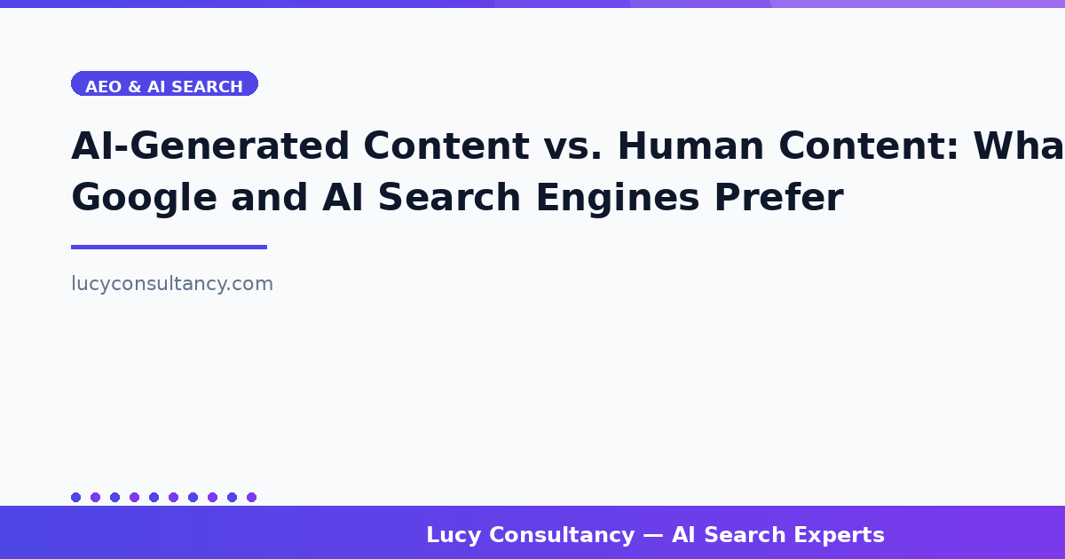 AI-Generated Content vs. Human Content: What Google and AI Search Engines Prefer