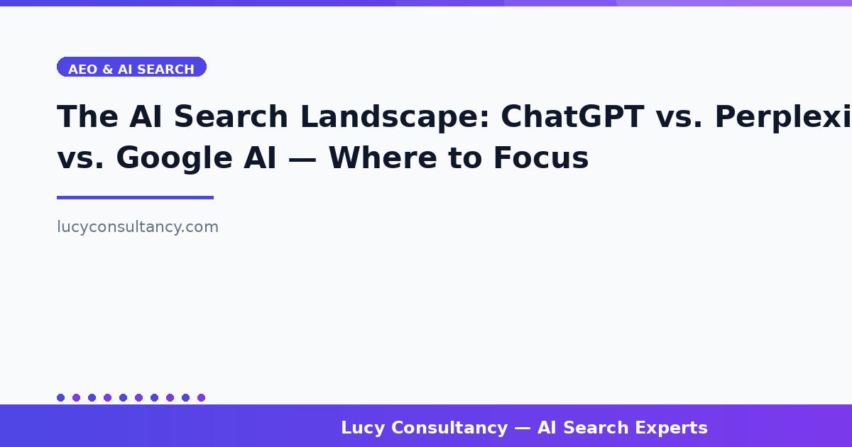 The AI Search Landscape: ChatGPT vs. Perplexity vs. Google AI — Where to Focus