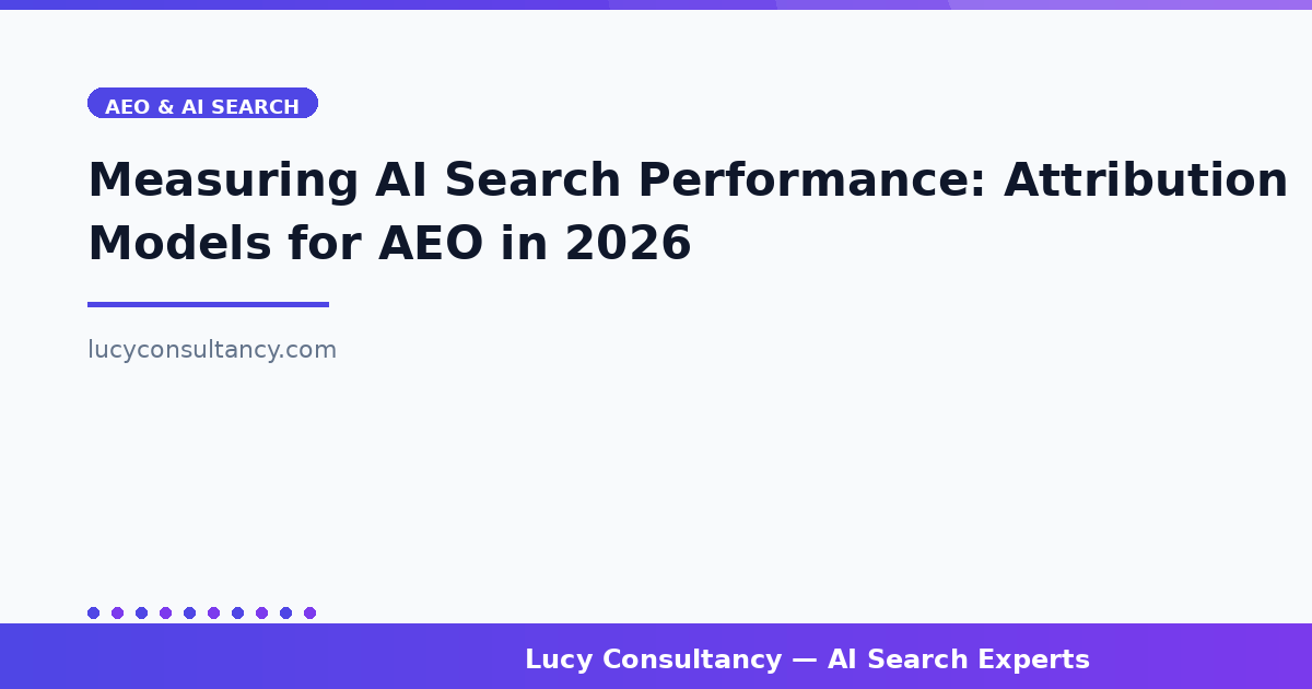 Measuring AI Search Performance: Attribution Models for AEO in 2026