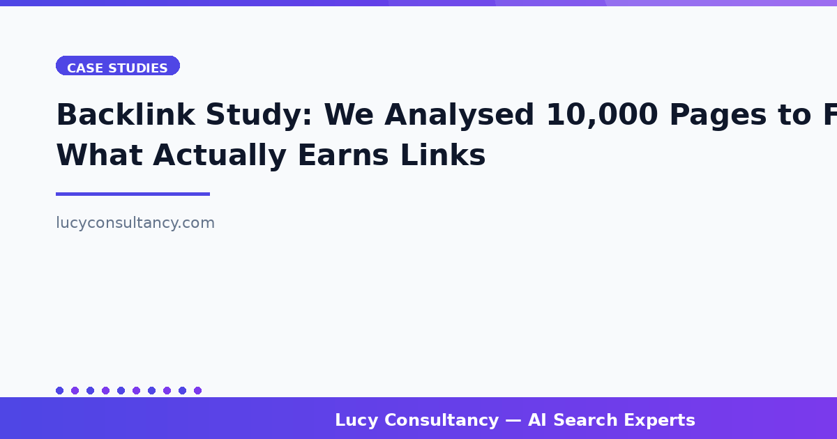 Backlink Study: We Analysed 10,000 Pages to Find What Actually Earns Links