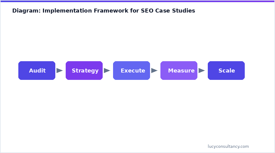 Diagram: Implementation Framework for SEO Case Studies