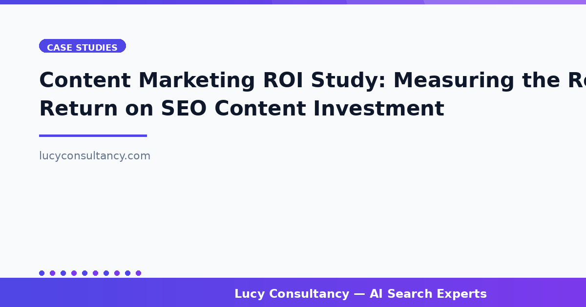 Content Marketing ROI Study: Measuring the Real Return on SEO Content Investment