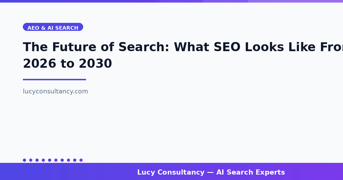 The Future of Search: What SEO Looks Like From 2026 to 2030