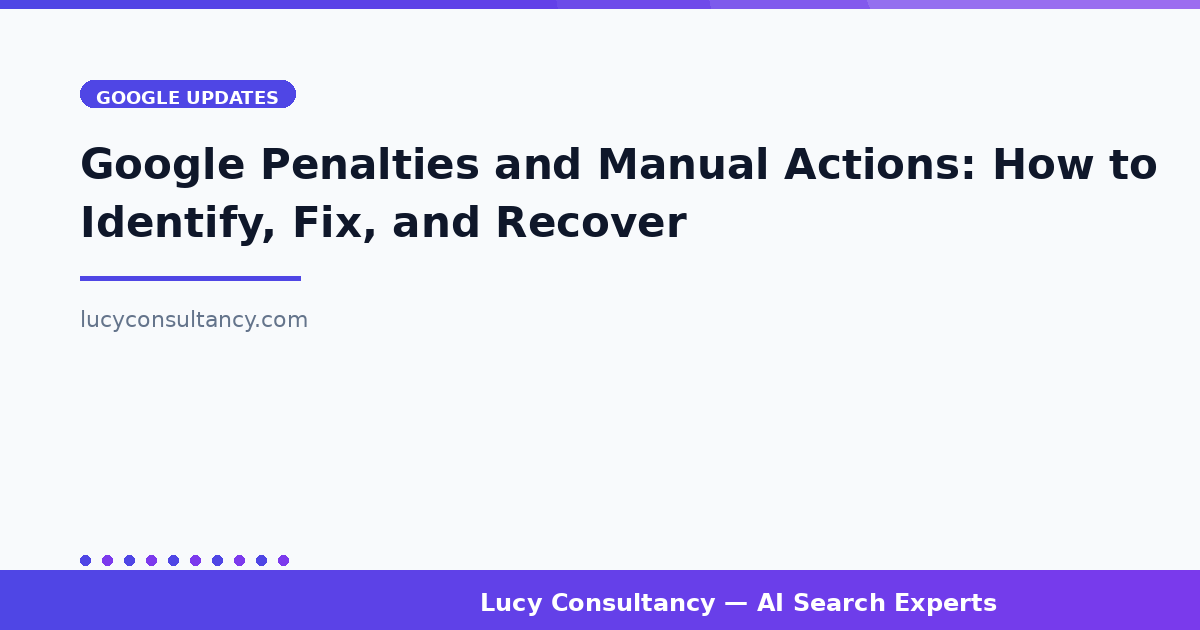 Google Penalties and Manual Actions: How to Identify, Fix, and Recover