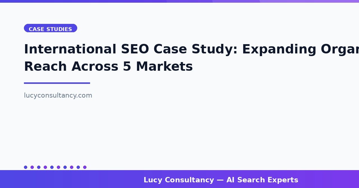 International SEO Case Study: Expanding Organic Reach Across 5 Markets