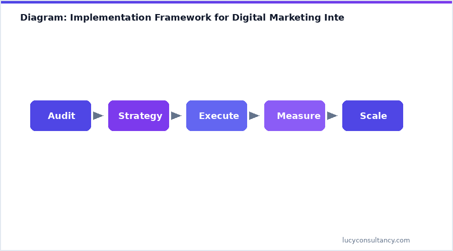 Diagram: Implementation Framework for Digital Marketing Integration
