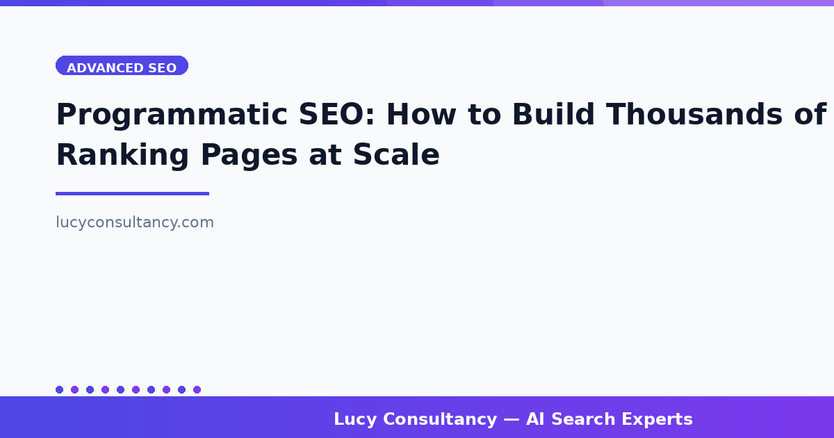 Programmatic SEO: How to Build Thousands of Ranking Pages at Scale