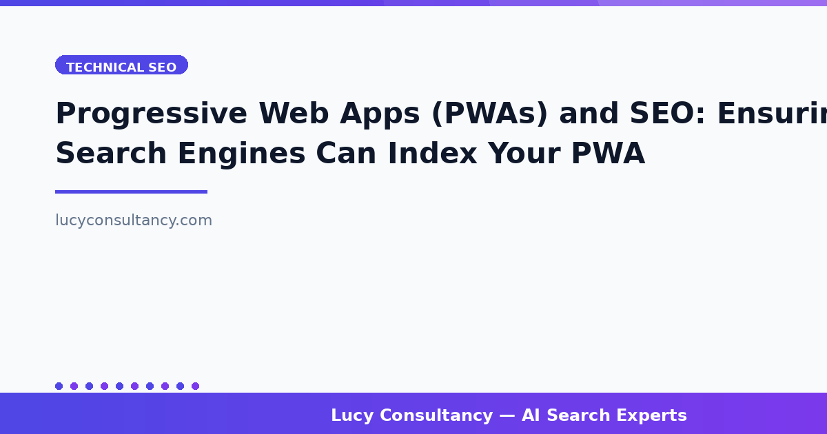Progressive Web Apps (PWAs) and SEO: Ensuring Search Engines Can Index Your PWA