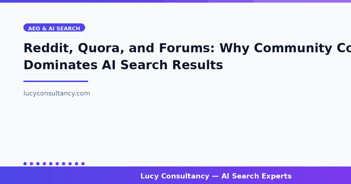 Reddit, Quora, and Forums: Why Community Content Dominates AI Search Results