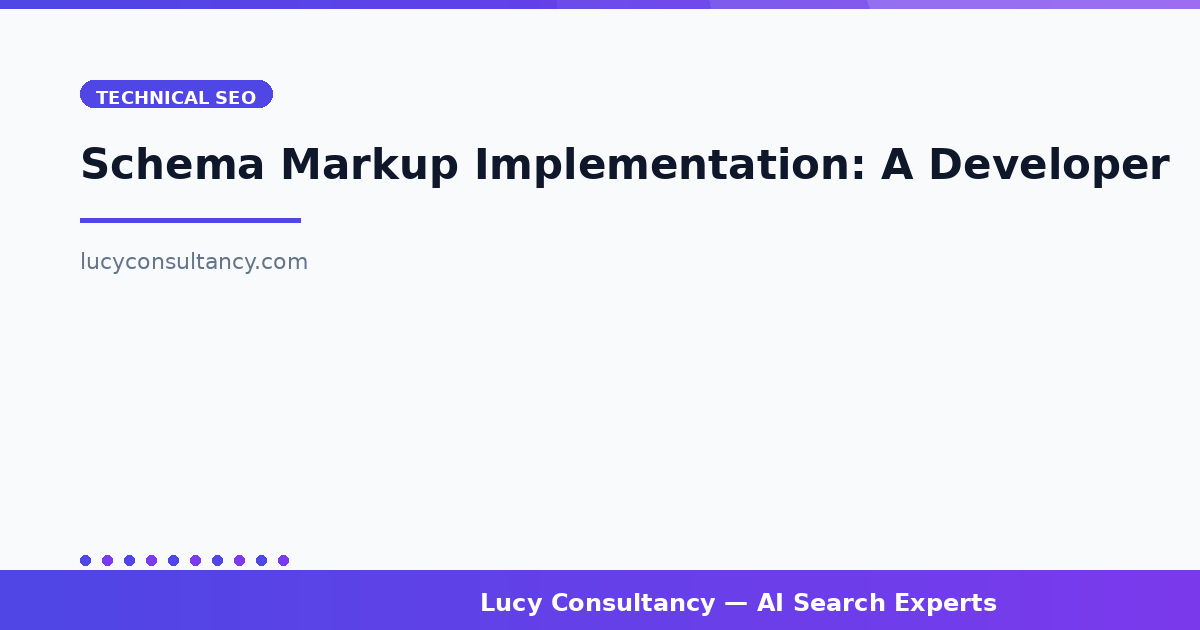 Schema Markup Implementation: A Developer's Guide to Structured Data for SEO