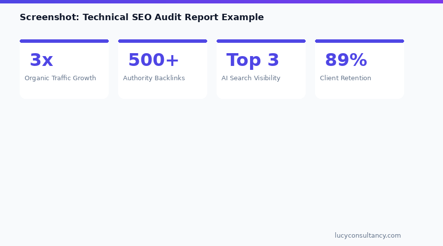 Screenshot: Technical SEO Audit Report Example