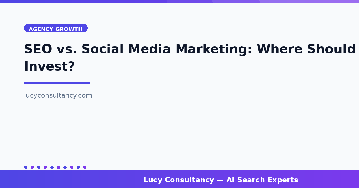 SEO vs. Social Media Marketing: Where Should You Invest?