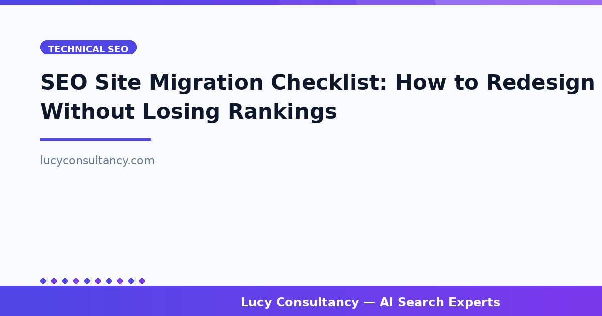 SEO Site Migration Checklist: How to Redesign Without Losing Rankings